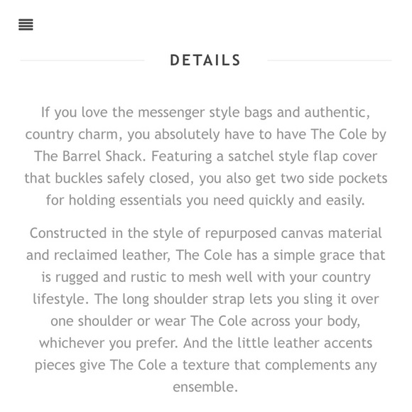 The Barrel Shack The Cole messenger bag - Picture 8 of 8